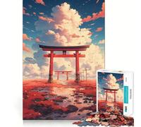 Torii Gate Landscape Anime Jigsaw Puzzles 1000 Pieces for Teenagers Mind Skill Toy Casual Fun Design Assembly Stylish Gift 50x75cm
