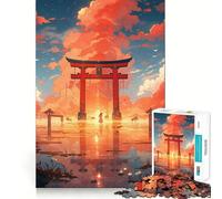 Torii Gate Landscape Anime Jigsaw Puzzles for Teenagers 1000 Piece Clear Logic Toy Peaceful Fun Perfect Cut Warm Surprise 38x52cm