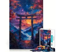 Torii Gate Landscape Jigsaw Puzzles 1000 Pieces for Adults Boost Recall Relax Mind Accurate Edge Santa Wish List 50x75cm