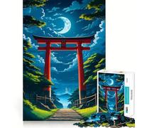 Torii Gate Moonlight 1000 Piece Jigsaw Puzzle for Adults Think Smart Toy Indoor Fun Smooth Cut Santa Wish Pick 38x52cm
