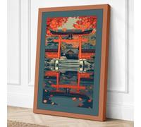 Torii Gate Passage Japandi Canvas Wall Art Print 36x24 Inch