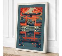 Torii Gate Passage Japandi Canvas Wall Art Print 36x24 Inch
