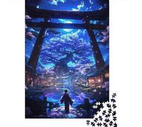 Torii Gate Puzzle 1000 Piece Recycled Paper for Women Gifts for Men Jigsaw Starry Sky NightPuzzles Impossible Hard Challenging Home Activity Great Gift Idea 52x38cm/1000pcs