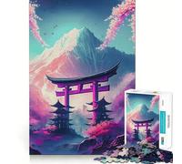 Torii Gate to Mountains 1000 Piece Jigsaw Puzzles for Adults Teenagers Cognitive Toy Leisure Fun Pattern Assembly Festive Gift 50x75cm