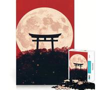Torii Gate Under Full Moon 1000 Piece Jigsaws for Teenagers Puzzle Logic Toy Together Fun Precision Cut Stylish Gift 50x75cm