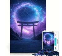 Torii Gate Under Starry Sky 1000 Piece Jigsaw Puzzles for Adults Jigsaw Strong Logic Toy Group Play Clear Edge Perfect Present 38x52cm