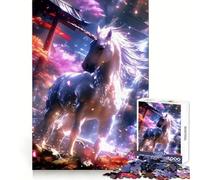 Torii Gate Unicorn Jigsaw Puzzles for Adults 1000 Piece Enhance Recall Leisure Time Exact Edge Festival Gift 38x52cm