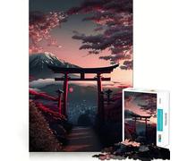 Torii Gate View Mt Fuji 1000 Pieces Jigsaw Puzzles for Teenagers Brain Skill Leisure Time Exact Edge Thoughtful Gift 38x52cm
