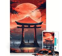 Torii Gate View Mt Fuji 1000 Teenager Pieces Jigsaw Puzzle Brain Challenge Toy Home Activity Clear Cut Heartfelt Gift 38x52cm
