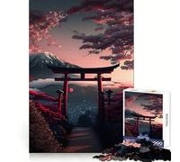 Torii Gate View Mt Fuji Jigsaw Puzzle for Adults 1000 Pieces Smart Reason Toy Group Joy Smooth Edge Fine Art Piece 38x26cm