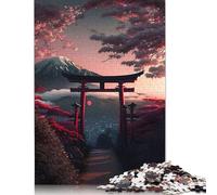 Torii Gate View Mt Fuji Puzzle Jigsaw Creative Puzzles For Grown Ups 1000 Piece Jigsaw Puzzles For Adults And Teenagers Jigsaw Puzzle Educational Toys Gift 38x26cm/1000pcs