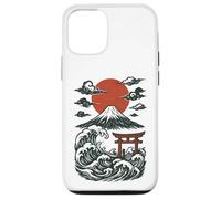 Torii Japan Wave Volcano Sun Mount Fuji Rising Red Case for iPhone 12/12 Pro