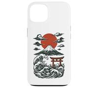 Torii Japan Wave Volcano Sun Mount Fuji Rising Red Case for iPhone 13