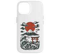 Torii Japan Wave Volcano Sun Mount Fuji Rising Red Case for iPhone 14