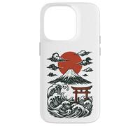 Torii Japan Wave Volcano Sun Mount Fuji Rising Red Case for iPhone 14 Pro