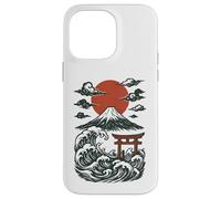 Torii Japan Wave Volcano Sun Mount Fuji Rising Red Case for iPhone 14 Pro Max