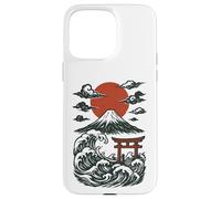 Torii Japan Wave Volcano Sun Mount Fuji Rising Red Case for iPhone 15 Pro Max