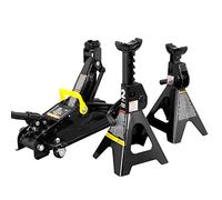 Torin AT82001B Hydraulic Trolley Service/Floor Jack Combo with 2 Jack Stands, 2 Ton (4,000 lb) Capacity, Black