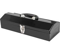 Torin ATB102B 16" Hip Roof Style Portable Steel Tool Box with Metal Latch Closure, Black