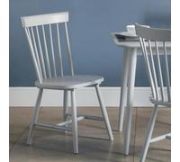 Torino Dining Chair - Set of 4 - Spindle Curved Back - Grey - Wood