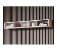 torino wooden wall shelf in matt white