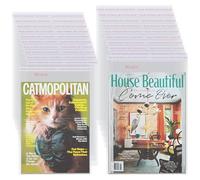 TORISING Magazine Protectors Clear Plastic Magazine Sleeves 80PCS 9.25 X 11.8 & 6.3 X 8.66 Inch 80Pcs Each 9 Silk Thick, Cellophane Bags Resealable Protective Storage Display