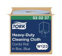 Tork 1 Ply Premium Heavy Duty Cleaning Cloth - Blue - 106M Combi Roll
