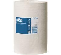 Tork 120123 Basic Paper 1 Ply Mini Centre Feed Roll M1 System - 11 Rolls 120m
