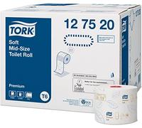Tork T6 Soft Mid-Size Toilet Roll 2-Ply 90m (Pack of 27) 127520