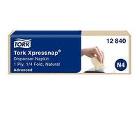 Tork 12840 Xpressnap Extra Soft Environmental Napkins N4, interfold, Nature, 1-ply, 8 x 1125 (10.7 x 16.5 cm)