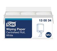Tork 130034 wiping paper Premium / Long lasting paper roll compatible with Tork M2 centrefeed system / 1 x 6 rolls (6 x 165m)