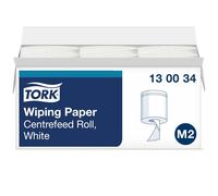 Tork 130034 wiping paper Premium / Long lasting paper roll compatible with Tork M2 centrefeed system / 1 x 6 rolls (6 x 165m)