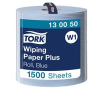 Tork 130050 Wiping Paper Plus / 2 Ply Absorbent, Quickdry Paper Roll Suitable For Tork W1 Wipers Wall/floor/standard System /