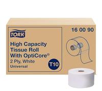 Tork 160090 Universal High Capacity Bath Tissue Roll with OptiCore, 2-Ply, 3.75" Width x 3.5" Length, White (Case of 12 Rolls, 2000 Sheets per Roll, 24,000 Sheets per Case