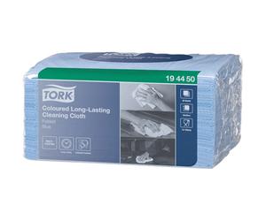 Tork 194450 Coloured Long Lasting Cleaning Cloth - Blue - 8 Bags O...