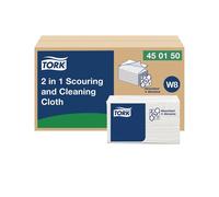Tork 2 in 1 Scouring and Cleaning Cloth White 450150 (Pack of 360)