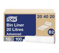 Tork 204060 Bin Liner 50L Transparent 250 Pieces Easy Emptying & R...
