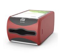 Tork 272512 Xpressnap Counter Napkin Dispenser N4 / Paper Dispenser Suitable for N4 Interfold Napkin Refills/Signature Design/Red