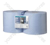 Tork 3 Ply Premium Industrial Heavy Duty Wiping Paper - Blue - 2 x 119m Combi Ro