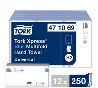 Tork Xpress Multifold Hand Towel H2 Blue 250 Sheets (Pack of 12) 471069