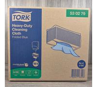 Tork Heavy-Duty Cleaning Cloth Blue W4 Ref 530279 One Box 4 Packs x 105 Cloths