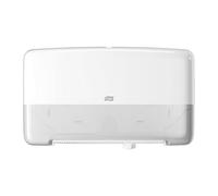 Tork 5555200 Elevation Twin Mini Jumbo Bath Tissue Roll Dispenser, 10.125" Height x 17.0" Width x 5.6875" Depth, White (Case of 1 Dispenser) For use with Tork 11020602, 12024402, 120246 and 12013903
