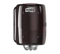 Tork 659008 Centrefeed Dispenser M2 / Paper Dispenser Suitable for M2 Paper Rolls Centrefeed System Big/Wipe Dispenser Wall Mounted/Performance Design Black-Red