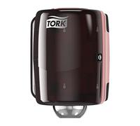 Tork 659028 Performance Centerfeed Dispenser, 14.02" Height x 9.76" Width x 9.13" Depth, Red/Smoke (Case of 1 Dispenser) For use with Tork 559020A, 559028A
