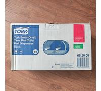 Tork SmartOne Mini Twin Toilet Roll Wall Mounted Dispenser Black T9, High Capacity, Elevation Range, 682008