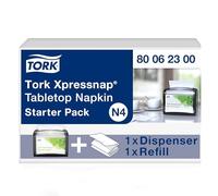 Tork 80062300 Xpressnap Napkin Starter Pack, Plastic, Black