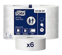 Tork Advanced 100% Recycled Toilet Roll T1 2 Ply 120257 6 Rolls of 1800 Sheets