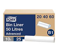 Tork Advanced 50 L Bin Bags Transparent Pack of 250
