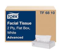 Tork Advanced Facial Tissue Flat Box White, Soft, 2-ply, 30 x 100 tissues, TF6810