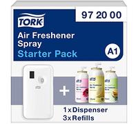 Tork Air Freshener Spray Starter Pack - 972000 - A1 + Air Freshener Refills (3 x 75ml)